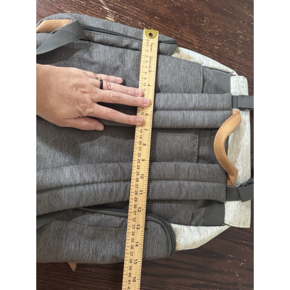 Eddie Bauer Cascade First Adventure Backpack Diaper Bag - Gray Preppy Neutral - Picture 4 of 11